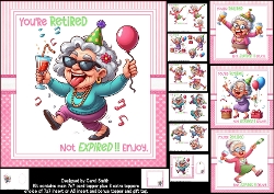 7x7 Retirement fun choice of four mini kit 2