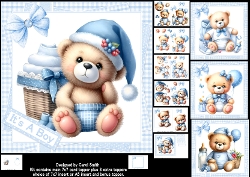 7x7 New baby boy choice of four mini kit