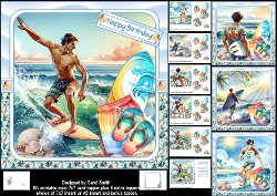 7x7 Born to surf choice of four mini kit