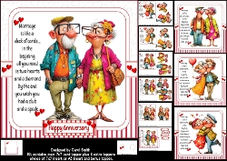 7x7 Quirky funny anniversary choice of four mini kit