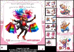 7x7 Birthday fun choice of four mini kit