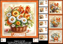 7x7 Floral basket choice of four mini kit
