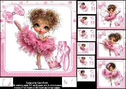 7x7 Ballerina girl birthday choice of four mini kit