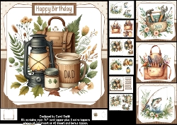 7x7 Rustic dad things choice of four mini kit