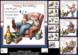 7x7 Sweet old man birthday choice of four mini kit