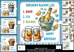 7x7 The birthday bucket list for the guys choice of four mini kit