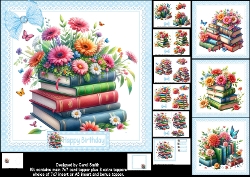 7x7 The lady loves her books choice of four mini kit