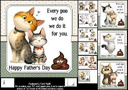 7x7 Special cat dad choice of four mini kit