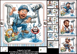 7x7 Dad is my name plumbing is my game choice of four mini kit