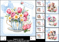 7x7 A cup full of love choice of four mini kit