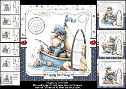 7x7 Lets go sailing choice of four mini kit