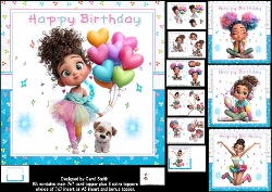 7x7 Fun birthday girl choice of four mini kit