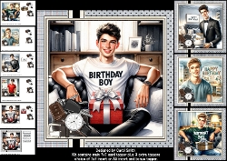 7x7 Special birthday boy wishes choice of four mini kit