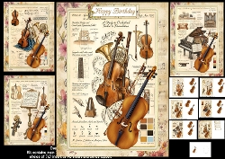 A5 Music ephemera choice of four mini kit