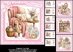 7x7 The lady love to knit and crochet choice of four mini kit