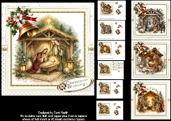 6x6 Blessed Nativity choice of four mini kit