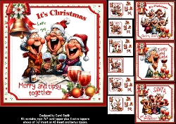 cup1456141_1209 - 7x7 Christmas friends and wine choice of four mini kit