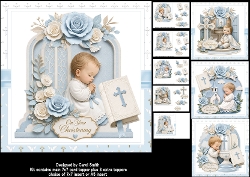 cup1457078_1209 - 7x7 Sweet baby boy christening choice of four mini kit