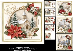 cup1457566_1209 - 7x7 The Christmas church scene choice of four mini kit
