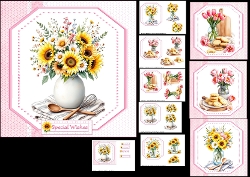 cup1459912_1209 - 6x6 Floral wishes choice of four mini kit 