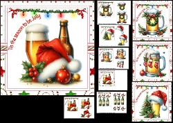 6x6 Christmas cheers choice of four mini kit