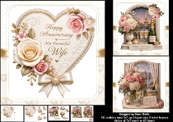 7x7 Anniversary wishes for my wife choice of three mini kit