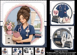 cup1463600_1209 - 7x7 Doctor & or nurse best wishes choice of three mini kit