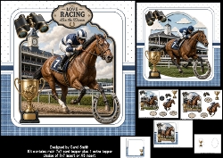 cup1464732_1209 - 7x7 Love horse racing choice of two mini kit