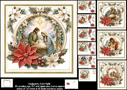cup1464932_1209 - 7x7 Blessed nativity choice of four mini kit