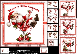 cup1467209_1209 - 7x7 Christmas cocktail fun Santa choice of four mini kit