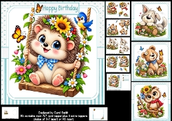 7x7 Cute and cuddly wishes choice of our mini 