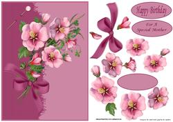 Pink Floral Spray