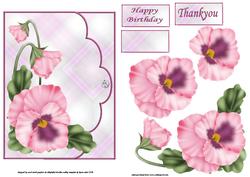 Spray of Pansies Envelope Card