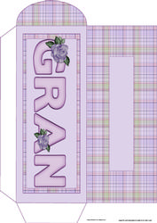 Lavender Roses for Gran Choc Bar Wrapper