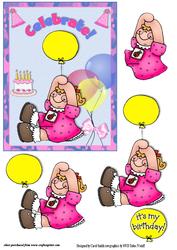 Birthday Balloon Girl