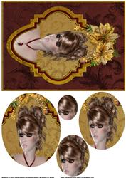 Framed Christmas Lady