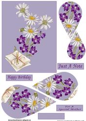 Delicate Daisy Birthday Teardrop Pyrmid
