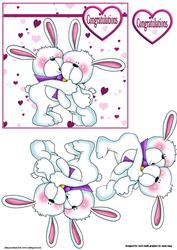 Give Us a Hug Bunny Couple