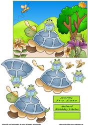 Belated Turtle Decoupage