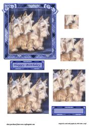 Scotty Dog Blue Square Pyramage