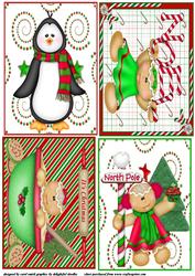 Four Cute Christmas Toppers
