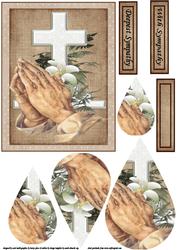 Sympathy Praying Hands Teardrop