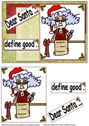 Stella Asks Santa Define Good Quick Topper