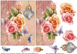 Sweet Roses and Butterflies