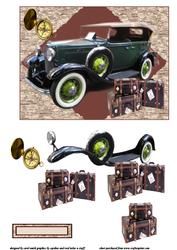 The Vintage Car Journey Decoupage