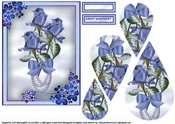 Blue Roses for You Teardrop Pyramid