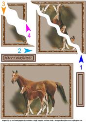 The Chestnut Mare and Her Foal Side Stacker
