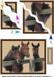 Three Horses at the Fence