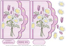 Pastel Floral Envelope Front Decoupage
