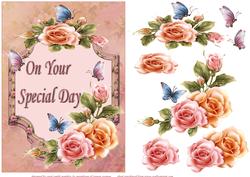 Shimmering Roses and Butterflies on Your Special Day